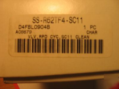 New swagelok valve ss-R62TF4-SC11 ** **