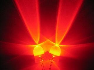 100PCS 10MM ultra bright red led w/ 55 deg 20,000MCD