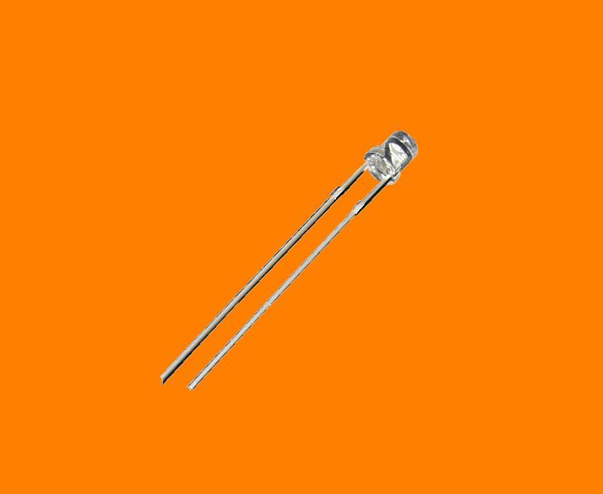 100X 3MM orange wide angle flat top led free resistors