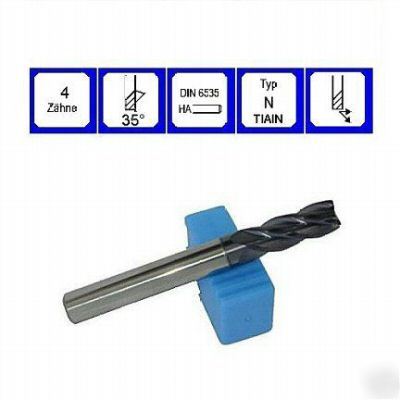 End mill 4.00 mm 4 flute 35Â° tiain vhm