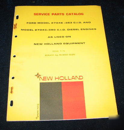 New holland model 2704E 363 2704C 380 diesel engine