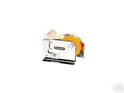 Stainless steel bagtaper sealer closer w/trimmer + tape