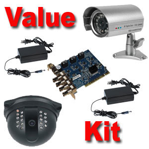Value kit avermedia dvr card + ir dome + ir sony camera