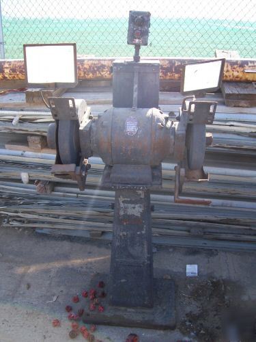 Three phase industrial dual wheel metal grinder