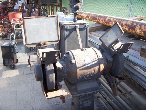 Three phase industrial dual wheel metal grinder