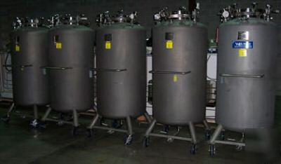 Used feldmeier 200 gal. vertical stainless steel vessel