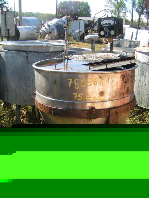 70 gallon jacketed stainless steel kettletank