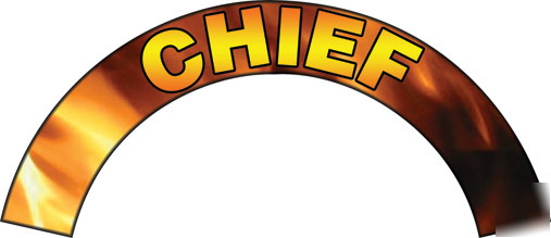 Firefighter flames helmet crescent-chief