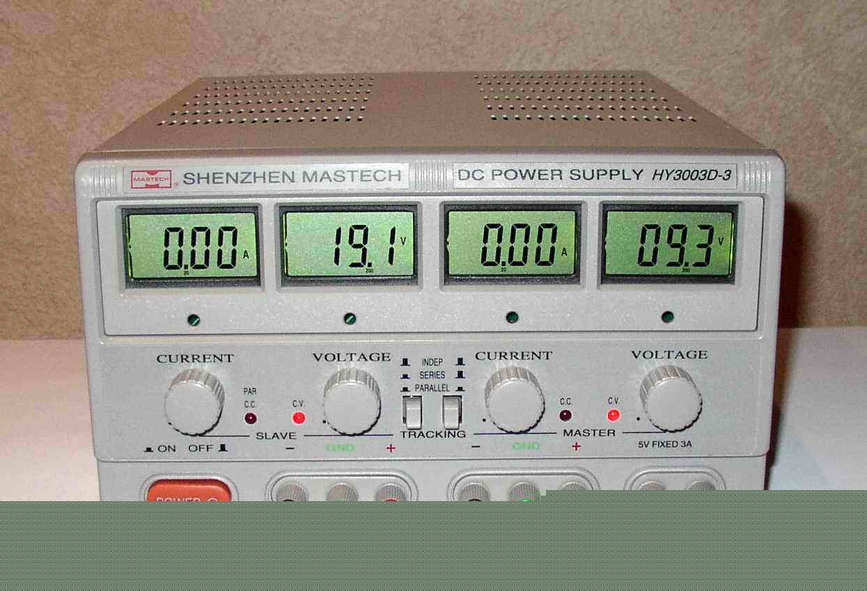 Mastech triple dc linear power supply 0-30 v @ 0-5A