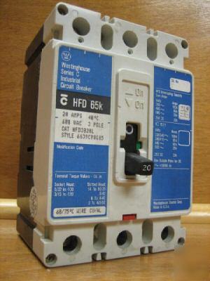 Westinghouse breaker hfd HFD3020L 20AMP a 20 amp 20A