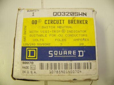 New square d QO320 circuit breaker qo 20 amp 3 pole 