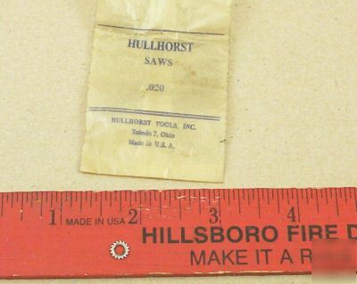 Nos hullhorst .020 mica undercutter saw blade 4 lathe