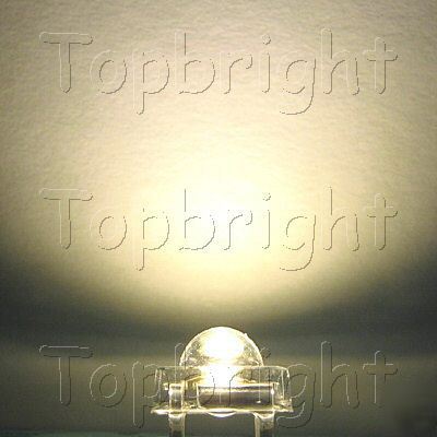 100 pcs 5MM 20000MCD super flux warm white led free r