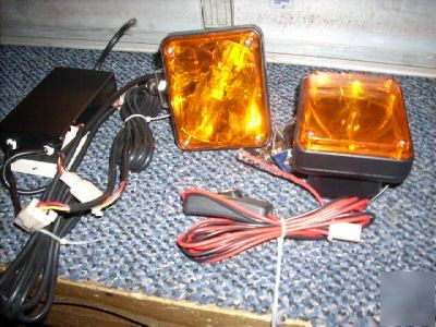 Grill bumper or deck 3X4 strobes complete kit