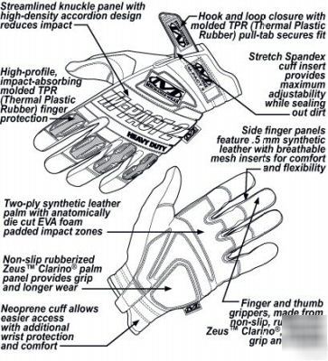 Mechanix m-pact 2 gloves orange large