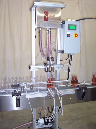 2 head gravity liquid filler bottling filling machine 