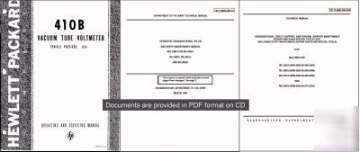 Agilent hp 410B voltmeter all manual set (same 3 vols)