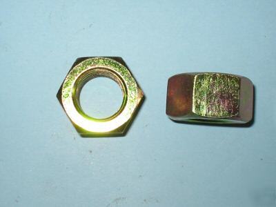 100 finish hex nuts size: 3/4-10 grade 8 zinc/yellow