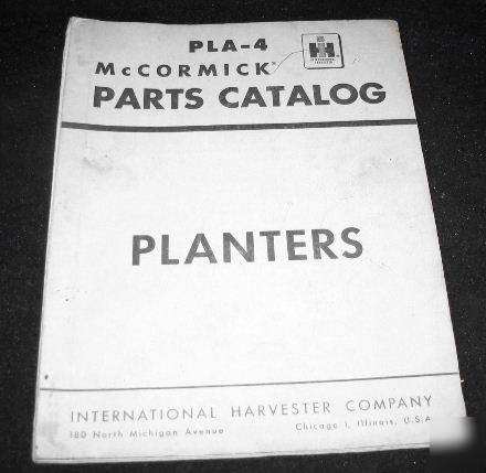 Ih intl harvester pla-4 planters