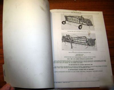 John deere 650 rake parts catalog book manual jd