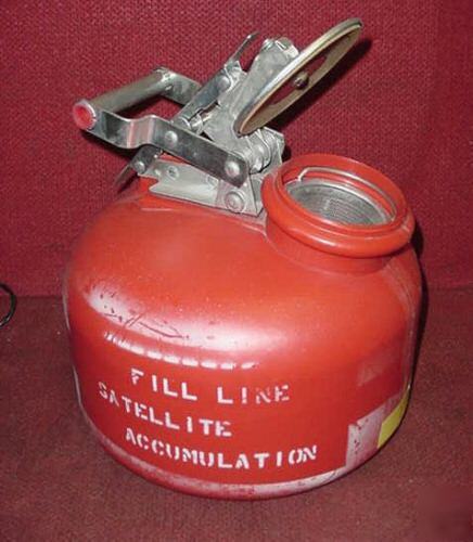 Justrite 2 gal safety gas can,lab,industrial,chemical