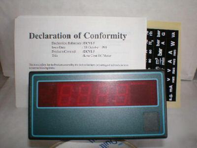 New 1/8TH din adjustable panel meter (item# 87) 