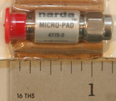 New narda 2 db sma attenuator dc-6 ghz model 4772-2 