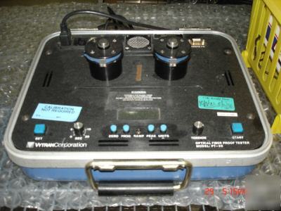 Optic fiber proof tester