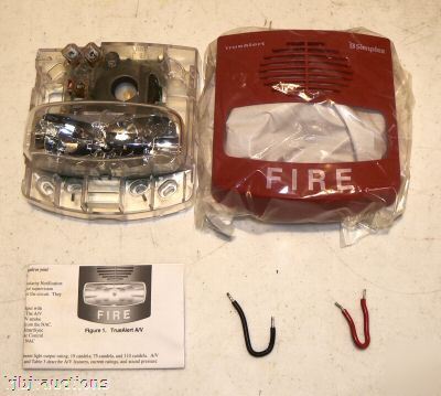 Simplex 15CD 4 wire a/v 4903-9425 horn w/strobe 