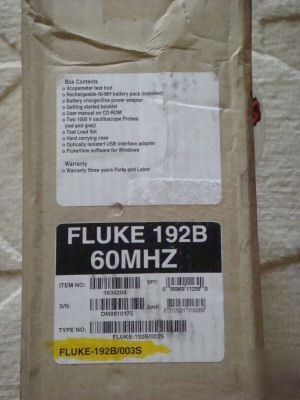 Fluke 192B/003S w/scc 190 kit, 3 year fullfactwarranty;