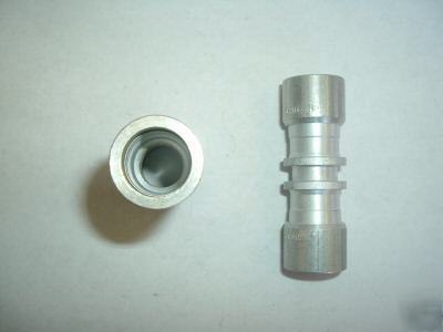 A/c tubing fitting union 5/8 x 5/8 aluminum lokring