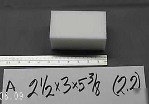 Acetal delrin virgin white 2.5 X3 X5.375
