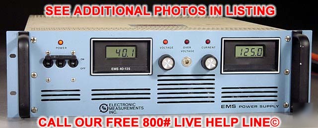 Lambda 0-40V@ 0-125A regulated dc power supply avionics