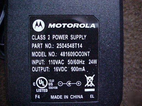 Motorola CP200 4 ch radio w/ headset, ear bud, charger