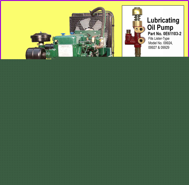 Oil pump for lister twin cylinder diesel generator 