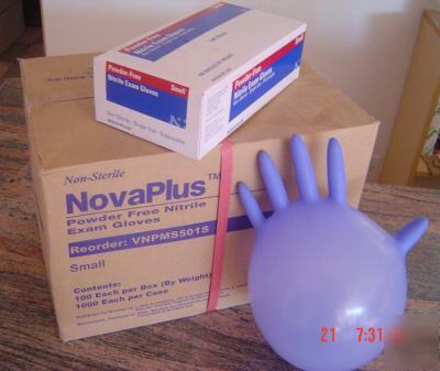 1000 nitrile exam gloves powder free non-latex-vinyl s