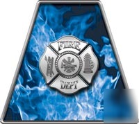 Firefighter helmet reflective tetrahedrons FF63 blue