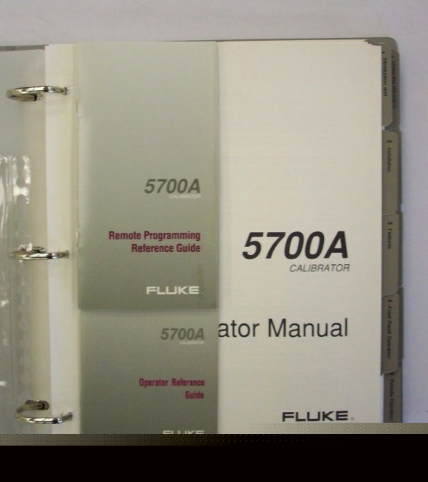 Fluke 5700A operating manual + 2 reference guides