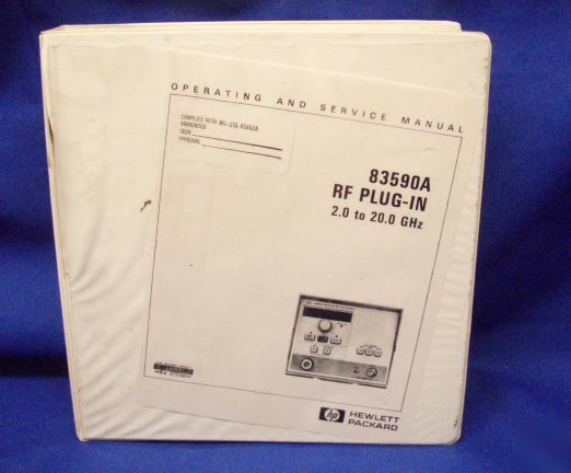 Hp 83590B rf plug-in op & service manual