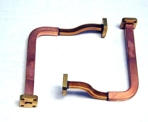 Lot of 2 7.25 inch wr-28 flexible waveguides
