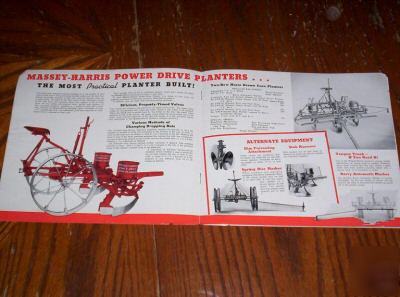 Massey harris horse drawn planter brochure steel wheels