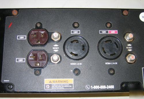 Porter-cable BSV800 8,000 watt generator power panel