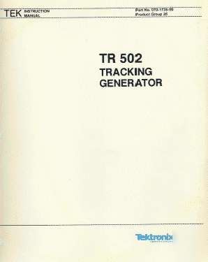 Tek TR502 svc/ops manual in 2 resolutions text search