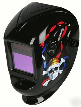 Skull design auto dark welding helmet 