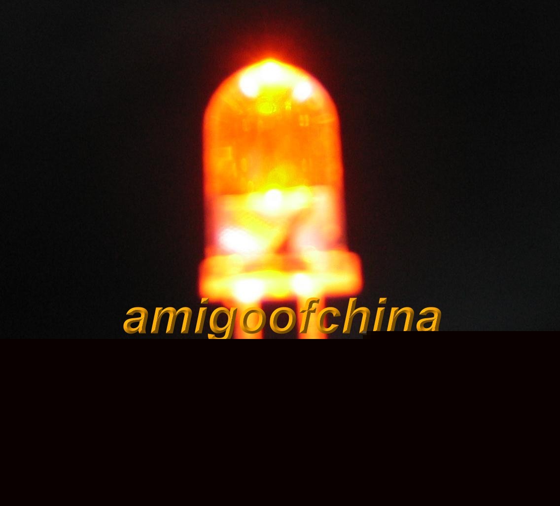30X 5MM orange 5000 mcd led bulb light free resistors