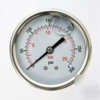 63MM hydraulic pressure gauge rear entry 0-300 psi