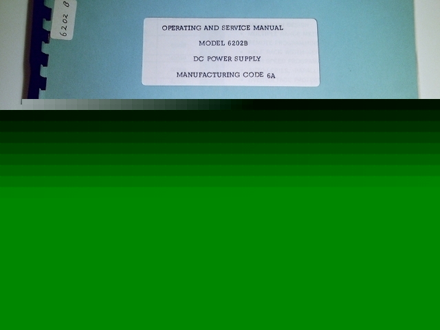 Hp 6202A dc power supply original op. & service manual