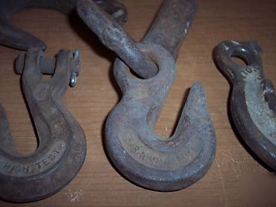 7 pc industrial lift clevis hook lot grab & slip 5/16+