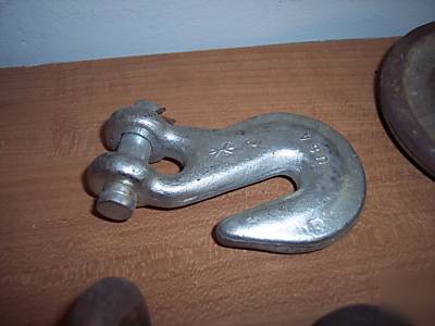 7 pc industrial lift clevis hook lot grab & slip 5/16+