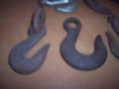 7 pc industrial lift clevis hook lot grab & slip 5/16+